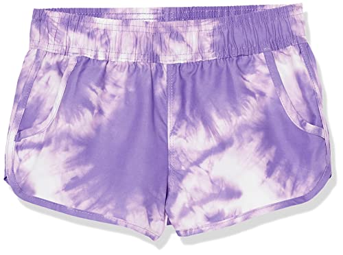 Kanu Surf Girls' Standard Isabel UPF 50+ Quick Dry Elastic Waist Boardshort, Beach Purple, 12-14