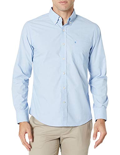 IZOD Men's Performance Comfort Long sleeve Solid Button Down Shirt, American Dream Bt, 4X-Large Tall