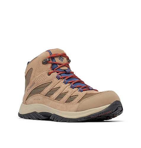 Columbia Men's Crestwood Mid Waterproof, Ash Brown/Carbon, 7