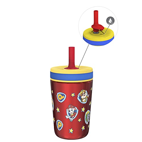 Zak Designs PAW Patrol Kelso Toddler Cups For Travel or At Home, 12oz Vacuum Insulated Stainless Steel Sippy Cup With Leak-Proof Design is Perfect For Kids (Chase, Marshall, Rubble, Rocky)