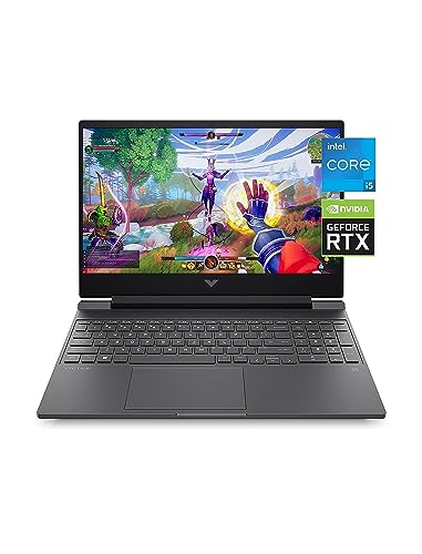 HP Victus 15 Gaming Laptop, NVIDIA GeForce RTX 3050, 12th Gen Intel Core i5-12500H, 8 GB RAM, 512 GB SSD, Full HD Display, Windows 11 Home, Backlit Keyboard, Enhanced Thermals (15-fa0025nr, 2022), Black