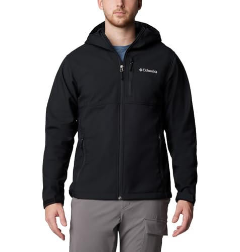 Columbia Men's Ascender II Hooded Softshell Jacket, Black, Small