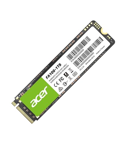 acer FA100 1TB M.2 SSD 2280 NVMe Gen3 x4 Internal Solid State Drive, Up to 8 Gb/s, Storage for PC and Laptops - BL.9BWWA.120