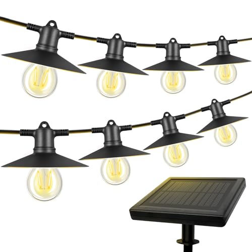 Solar String Lights Outdoor Waterproof: 8 Pack with Remote Garden Decor - Auto On/Off Solar Powered String Fairy Lights for Outside Waterproof for Patio Garden Yard Camping(Warm White)