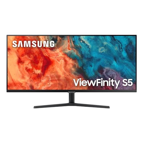 SAMSUNG 34' ViewFinity S50GC Series Ultrawide QHD Monitor, 100Hz, 5ms, HDR10, AMD FreeSync, Eye Care, Borderless Design, PIP, PBP, LS34C50DGANXZA, 2023, Black