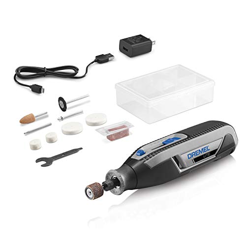 Dremel Lite 7760 N/10 4V Li-Ion Cordless Rotary Tool, Variable Speed Multi-Purpose Kit, USB Charging, Easy Accessory Changes - Perfect For Light-Duty DIY & Crafting, Sanding, Engraving and Polishing