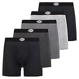 Dickies 5 Pack Mens Boxer Briefs With Pouch, Moisture Wicking Performance Underwear For Men