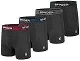 Spyder Performance Mesh Mens Boxer Briefs Sports Underwear For Men (Medium, Black/Black/Black/Black)