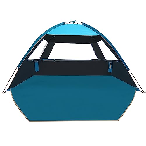 COMMOUDS Beach Tent Sun Shade for 3/4-5/6-7/8-10 Person, UPF 99+ Beach Sun Shelter Canopy Tent, Lightweight, Easy Set Up and Carry