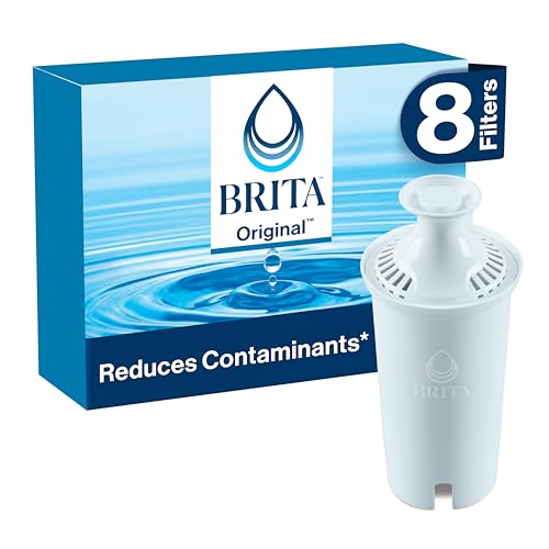 Brita Standard Water Filter for Pitchers and Dispensers, BPA-Free, Reduces Copper, Cadmium and Mercury Impurities, Lasts Two Months or 40 Gallons, Includes 2 Filters