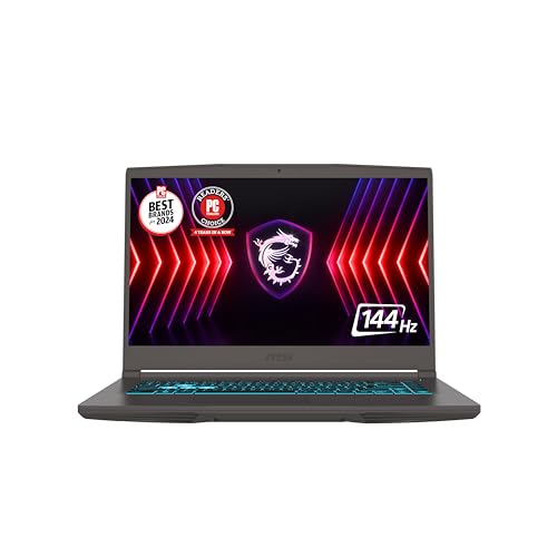 MSI Thin 15 15.6” 144Hz FHD Gaming Laptop: Intel Core i5-12450H, NVIDIA Geforce RTX 2050, 16GB DDR5, 512GB NVMe SSD, Cooler Boost 5, Win 11: Black B13UCX-2041US