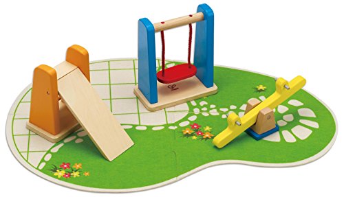 Hape E3461 Wooden Doll House Furniture Playground Set And Accessories Doll House Accessories,