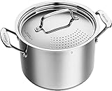 Cuisinart 766S-22 6 Qt. Stainless Steel Pasta Pot w/Straining Cover Chef's-Classic-Stainless-Cookware-Collection, 6-Quart