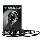 Decibullz - Custom Molded Contour ES in-Ear Headphones, Easily and Quickly Shaped to Your Ears (Black)