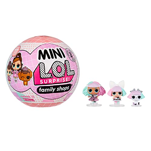 Mini LOL Surprise Family - with 3 Dolls, Surprises, Mini Collectible Dolls, Ball Playset, Mini Tween Fashion Dolls- Great Gift for Girls Age 4+