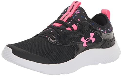 Under Armour Girls' Grade School Infinity 2.0 Print, (001) Black/Black/Pink Punk, 3.5, US