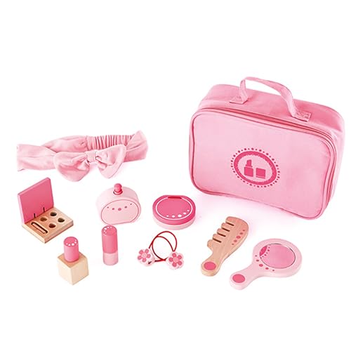 Award Winning Hape Beauty Belongings Kid's Wooden Cosmetics Pretend Play Kit Multi, L: 7.5, W: 3.1, H: 6.3 inch