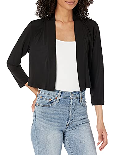 Calvin Klein Women's Basic Jersy Shrug, Black, Medium