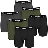 Wrangler - Ranger Mens Cooling Boxer Briefs - Dry Cool Cotton Men's Boxer Briefs 6 Pack