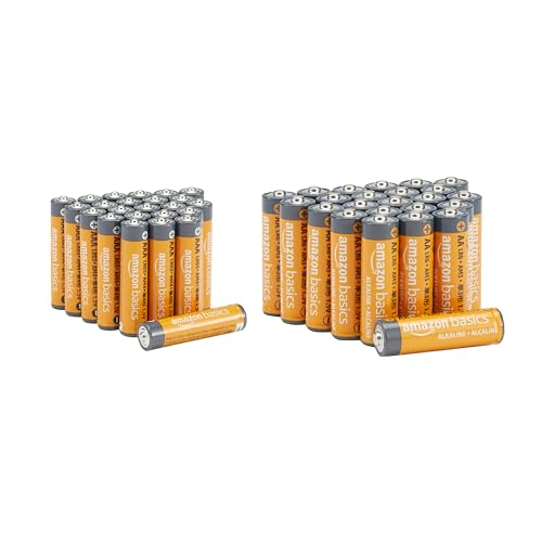 Amazon Basics AA & AAA High-Performance Alkaline Batteries Value Pack - 24 Double AA Batteries and 24 Triple AAA Batteries (48 Count)