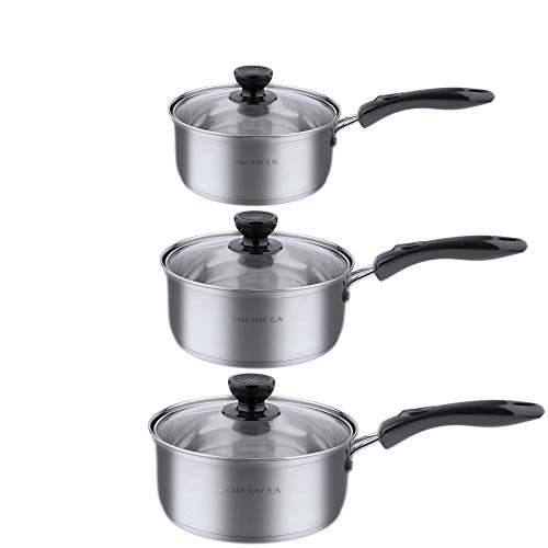 Multi-Size 6 piece Stainless Steel Pot Set, Pots and Pans Set, Cookware Sets Kitchenware Stainless Steel 3 Pots (2qt, 3qt and 4qt) By Lake Tian