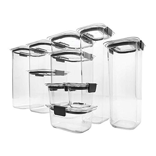 Rubbermaid Brilliance BPA Free Food Storage Containers with Lids, Airtight, for Lunch, Meal Prep, and Leftovers, Set of 10