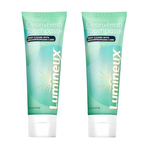 Lumineux Complete Care Toothpaste, 2 Pack - Certified Non-Toxic - Fresh Breath in 14 Days - Fluoride Free, NO Alcohol, Artificial Colors, SLS Free, Dentist Formulated - 3.75 Oz