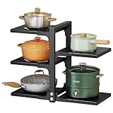 YANYYGu Pots and Pans Organizer for Cabinet, Heavy Duty Pot Pan Rack under Sink Organizers and Storage，Kitchen Cabinet Organizer with 5 Adjustable Tiers