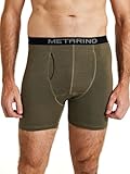 ZSOSBA METARINO Merino Wool Mens Underwear Boxer Briefs Soft Comfy Breathable Moisture Wicking Sports Underpants,Army Green,X-Large