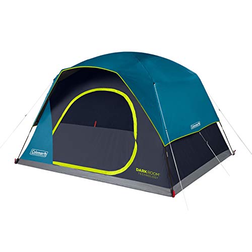 Coleman Camping Tent, 6 Person Dark Room Skydome Tent, Blue