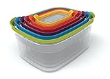 Joseph Joseph Nest Plastic Food Storage Containers Set with Lids Airtight Microwave Safe, 12-Piece, Multi-color