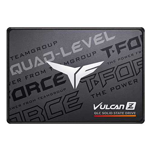 TEAMGROUP T-Force Vulcan Z 2TB SLC Cache 3D NAND QLC 2.5 Inch SATA III Internal Solid State Drive SSD (R/W Speed up to 550/470 MB/s) T253TY002T0C101