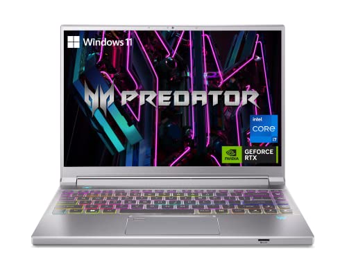 Acer Predator Triton 14 Gaming/Creator Laptop | 13th Gen Intel i7-13700H | NVIDIA GeForce RTX 4070 | 14' Mini LED 250Hz G-SYNC Display | 16GB LPDDR5 | 1TB PCIe Gen4 SSD |WiFi 6E | PT14-51-7979, Silver