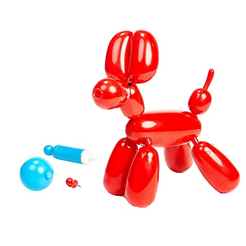 Squeakee The Balloon Dog - Feed Him, Teach Him Tricks, Pop Him, and Watch Him Deflate!, Red