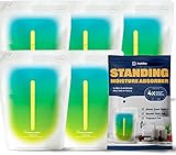 Dry & Dry [5 Packs Standing Moisture Absorbers to Control Excess Moisture for Basement, Closets, Bathrooms, Laundry Rooms - Moisture Absorbers Moisture Absorber