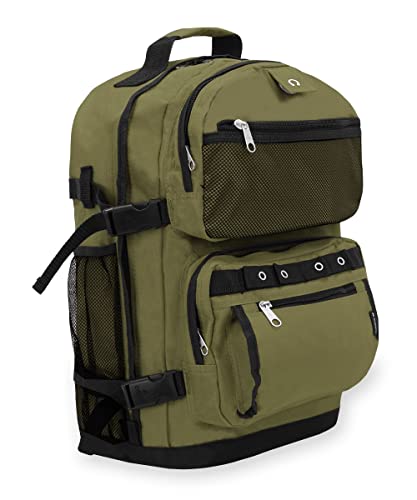 Everest Oversize Deluxe Backpack, Olive/Black, One Size