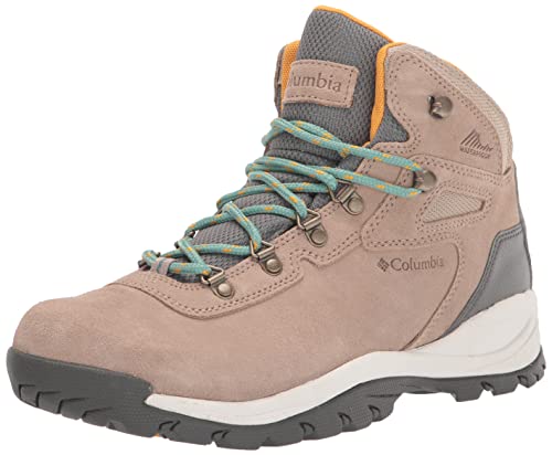 Columbia Women’s Newton Ridge Plus Waterproof Amped Hiking Boot, Waterproof Leather, Oxford Tan/Dusty Green, 8