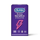 Durex Condom Extra Sensitive Stimulating Condoms 12ct. (Pack of 6)