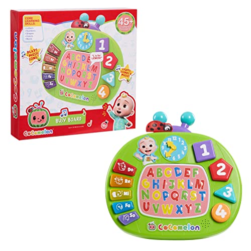 Just Play CoComelon Learning Melon Busy Board, Over 45 Phrases, Preschool Learning and Education, Kids Toys for Ages 18 Month, Amazon Exclusive