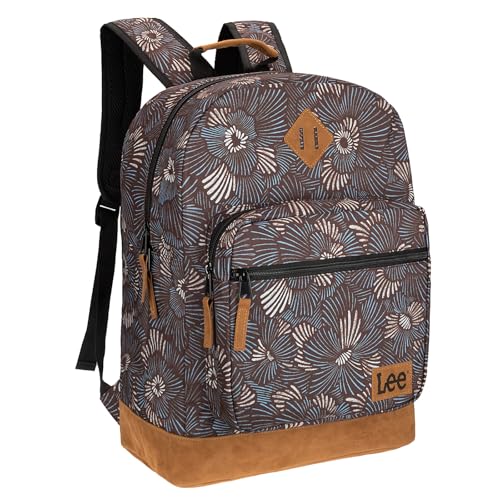 Lee Authentic Jeans Company Study Backpack for Class, Padded Laptop Sleeve Fits 15.6 Inch Notebook (Sketchy)