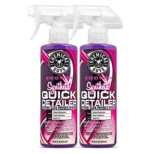 Chemical Guys WAC2111602 Synthetic Quick Detailer, Extreme Slick Polymer Detailer, Great for Cars, Trucks, SUVs, Motorcycles, RVs & More, 16 fl oz (2 Pack)