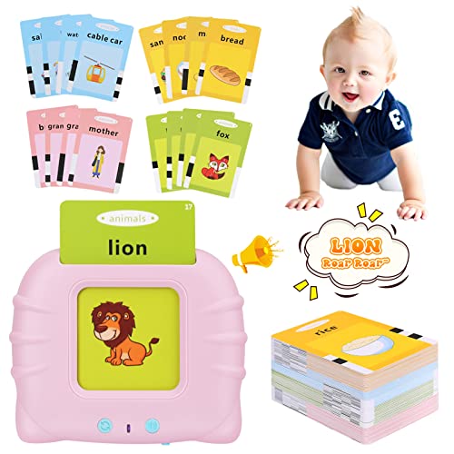 Talking Flash Cards for Toddlers 1-3, Educational Speech Therapy Toy Learning ReadingToys with 224 Words Best Birthday Gift for Kids Ages 2 -6