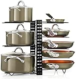 Last Minute Kitchen Pot & Pan Organizer 3 DIY Method Adjustable 8+ Rack System for Pantry Cabinet & Countertop Black Heavy Duty Steel (ECO-FRIENDLY)…