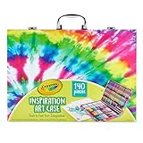 Crayola Inspiration Art Case Coloring Set - Tie-Dye (140ct), Art Set For Kids, Kids Art Supplies, Holiday Gift for Girls & Boys, Ages 5, 6, 7 [Amazon Exclusive]