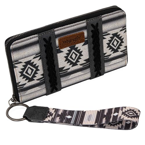 Montana West × Wrangler Wristlet Western Wallet Boho Aztec Credit Card Holder Gifts for Women Ladies Female