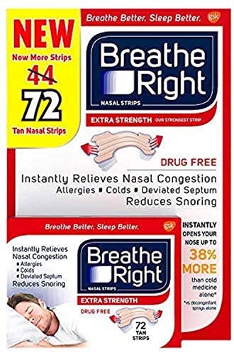 Breathe Right Extra Nasal Strips, 72 Count, 3 Pack