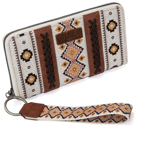 Montana West × Wrangler Wristlet Western Wallet Boho Aztec Credit Card Holder Gifts for Women Ladies Female