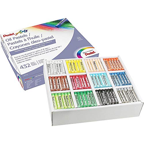 Pentel Arts Oil Pastels, 432 Piece Classroom Size Pack (PHN-12CP)