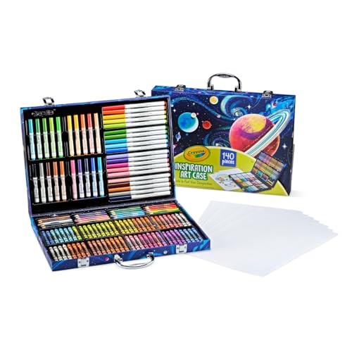 Crayola Inspiration Art Case Coloring Set - Space (140ct), Art Kit For Kids, Toys for Girls & Boys, Art Set, School Supplies, Gifts [Amazon Exclusive]