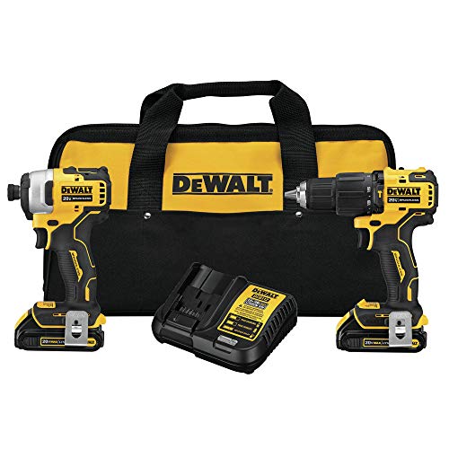 DEWALT ATOMIC 20V MAX* Combo Kit with Hammer Drill & Impact Driver, 2-Tool (DCK279C2)